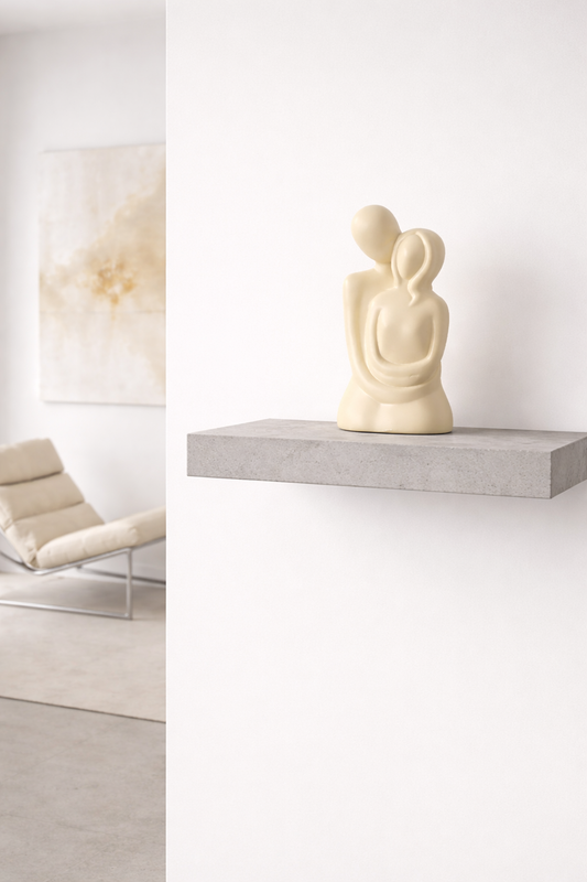 Serenity Embrace Abstract Couple Sculpture