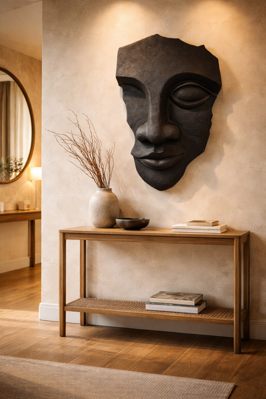 Abstract Zen Face Sculpture