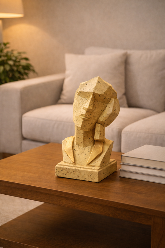 Geometric Modern Face Bust Sculpture