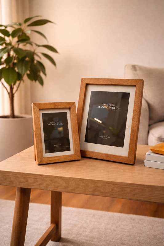 Rustic Mango Wood Photo Frame Set of 2